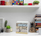 Let Them Wooden Sign, Office Decorations for Work, Let Them Mental Health Rustic Wood Box Signs 5x5 Inch, Desk Shelf Tabletop Decor for Home Cubicle Decor, Office Gifts for Coworkers Women, 14 - Image 3