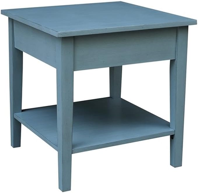 IC INTERNATIONAL CONCEPTS Spencer Blue Wood End Table - Image 6