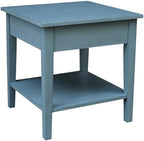 IC INTERNATIONAL CONCEPTS Spencer Blue Wood End Table - Image 6