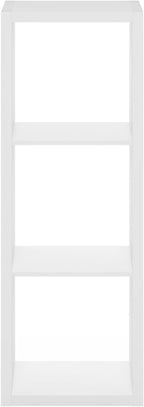 Furinno Cubicle Book Shelf, 3-Cube Bookshelf, Extra Thick Frame Horizontally & - Image 11