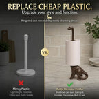 Wallcharmers Rustic Dino Paper Towel Holder & Metal Toilet Paper Stand - Image 6