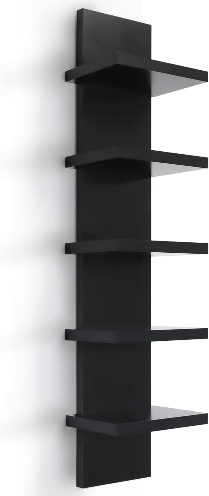 Homaterial 5 Tier Shelvesl, Vertical Column Wall Decor Mount Floating Shelves by Homaterial