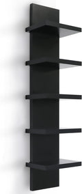 Homaterial 5 Tier Shelvesl, Vertical Column Wall Decor Mount Floating Shelves by Homaterial