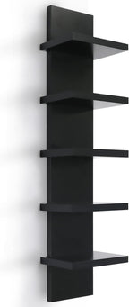 Homaterial 5 Tier Shelvesl, Vertical Column Wall Decor Mount Floating Shelves by Homaterial