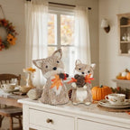 winemana Fall Decor Set of 2 Sisal Fox, Thanksgiving Decorations for Home - Image 2