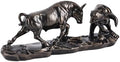 Wall Street Bull Statue, Bull Market and Bear Market Statue, Stock Market Sculpture, Mens Desk decor Day Trading Accessorie, for Office, Desktop, Bookshelf, Study, Home Decor, Financial Advisor Gift by ZHANYUN