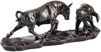 Wall Street Bull Statue, Bull Market and Bear Market Statue, Stock Market Sculpture, Mens Desk decor Day Trading Accessorie, for Office, Desktop, Bookshelf, Study, Home Decor, Financial Advisor Gift by ZHANYUN