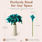 Mandy's 12pcs Teal Calla Lily Artificial Flowers - Image 3