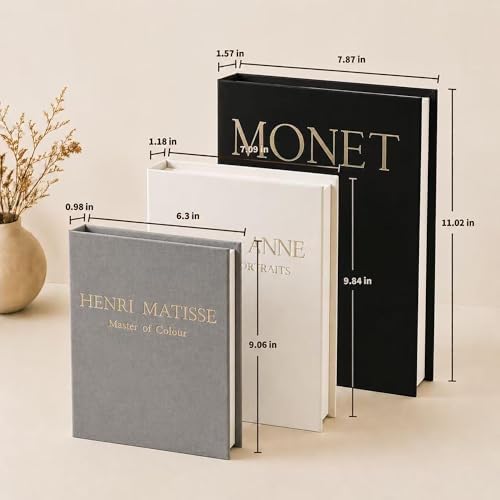 Decorative Books for Home Decor, Set of 3 Linen Fake Books, Blue - Image 4