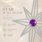 sxnzequnze 4 Pcs Star Wall Art for Home Decor Living Room Bedroom Office Metal 3D,Bling,with Hanging Hook Starburst Midcentury Sculpture Retro Gallery Accent Celestial -Silver 16.5in/9.4in - Image 2