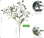 18in 10PCS Artificial Olive Branches for Vase Fake Greenery Stems - Image 2