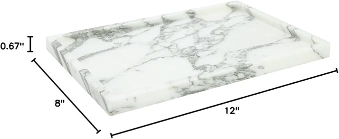 Real Luxurious Natural Marble Vanity Tray Genuine Marble Storage Tray - Image 10