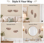 Meltset Metal Tree Leaf Wall Decor, Vine Olive Leaf Branch Wall Art, Wrought Iron Scroll Artwork, Decorative Wall Sculptures Above The Bed, Living Room, Hallway, Indoor and Outdoor（S/Red） - Image 5