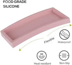 Silicone Bathroom Vanity Tray Dish Soap Holder Sink Organizer, Pink - Image 4