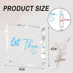 Let Them - Blue 4 Inch Acrylic Tabletop Sign, Office and Cubicle Decor for Women, Desk Accessory, Motivational Quote Gift for Coworkers, Empowering Work from Home Decor - Image 2