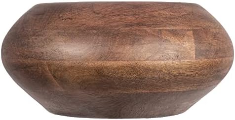 Bloomingville Modern Round Wood Bowl, Walnut Finish - Image 2