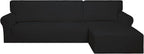 PureFit Stretch Sectional Couch Covers 2 pcs Non Slip L Shape Sofa Cover | by PureFit