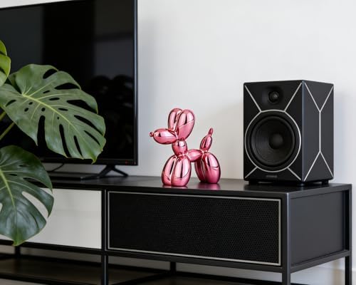 4 Inch Shiny Pink Balloon Dog Sculpture - Image 5