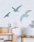 Putuo Decor 3pcs Wooden Seagull Wall Art, Nautical Room Decor Coastal Wall Hanging, Seagull Wall Decor Beach Decorations for Home Bedroom Bathroom Hallway Nautical Wall Decal Nursery - Image 7