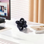 Black Knot Sculpture, Triple Knot Statue, Black Home Decor, Perfect for accenting Rustic-Style Coffee Tables, Living Room TV Stands, Dining Tables, and entryway Shelves. - Image 6