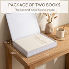 MAOBUYOU Decorative Linen Book Set of 2, Faux Book Storage Box, Coffee Table and Bookshelf Decor - Image 2