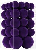 46Pcs Velvet Christmas Ball Ornaments Set - Flocked Shatterproof Christmas Tree Decorations Classic Hanging Ornaments with Rope for Xmas Wreath Holiday Home Decor (Multi-Size, Purple) by Unknown