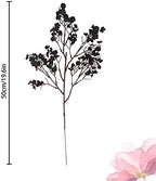 Uieke 15 Bundles Babys Breath Fabric Cloth Artificial Flowers European Fake Silk Flowers Real Touch Faux Artificial Gypsophila Bouquet for Home DIY Wedding Party Halloween Xmas Décor (Black) - Image 4