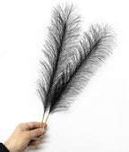 CATTREE Faux Pampas Grass Stems - Black 30 Pcs, Artificial Small Pampas Grass Stems 17 Inch Reeds for Home Decor Vase, Dried Flowers, Fake Fluffy Floral Plants Wedding Party Christmas Boho Decorations - Image 6