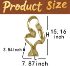 15" Modern Abstract Ribbon Decorative Sculpture, Knot Sculptures,Home Decor,Coffee Table Statues,Dining Living Room Desk Decor,Golden - Image 3