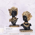 African American Woman Bust Statue, Vintage African Figurines and Sculptures, Elegant Art Decor for Home and Office, Ornamental Accent for Living Room, Bookshelf – Perfect Housewarming Gift - Image 7