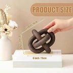 Yalikop 3 Link Wood Knot Decor Rustic Table Shelf Accents, Black Walnut - Image 2