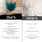 7 Pcs 45" Faux Pampas Grass – Fluffy Artificial Pompous Grass for Tall Floor Vase, Non-Shedding Home Decor, Boho Wedding Flowers, Baby Shower Centerpieces, Bedroom & Living Room Decor (Blue) - Image 5