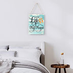 Rustic Live Life in Flip Flops Wood Hanging Sign, Farmhouse Quality Artwork Decor, Summer Wooden Plaque Sign Wall Art, Home Beach House Pool Decoration (8 x 10 Inches) (JTMP080) - Image 3