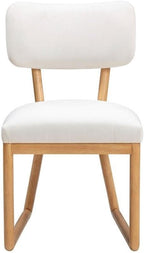 Pemberly Row Contemporary Dining Chair, Cream Recycled Fabric Upholstery - Image 5