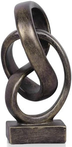 Abstract Bronze Rope Knot Statue, Geometric Decor, Living Room Coffee Table Bookshelf countertop Bronze Decor, Office Coffee Table entryway entryway Desktop Decor. by DOVDOVHomeDecoration
