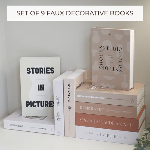 ZICOTO Beautiful Decorative Books - Set of 9 Boxes for Coffee Table Decor - Image 3