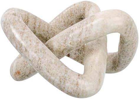 Creative Co-Op Modern Decorative Marble Link Knot, Beige - Image 6