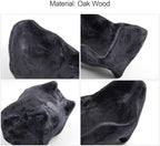 DN DECONATION Oak Wood Black Decorative Bowl, 9.25x5.51 Inch Small Bowl - Image 4