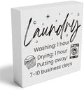 Laundry Room Desk Decor Signs,Farmhouse Funny Laundry Shelf Decorations and accessories sign, Rustic Farmhouse Wooden Room Decor by Woght
