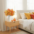 8Pcs Artificial Fall Flowers Real Touch Flowers Decorations,Orange Yellow - Image 5