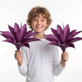 Artificial Flowers for Outdoors Artificial Agave Fake Plants Faux Agave Artificial Plants Outdoor Fake Flowers Outdoor Faux Plants Indoor Uv Resistant Artificial Plants 14.2In(Purple，2pcs) by ENALGRE