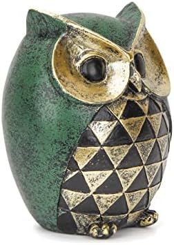 Leekung Owl Statue for Home Decor Accents,Owl Decor for Modern Bathroom Bookshelf Bedroom Mantle Living Room Home Office TV Stand Shelf Boho Decorations,Retro Decor Small Bird Items Gift for Women - Image 3