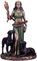 RattanView Hecate Statue, Greek Goddess with Hounds, Resin Statue by RattanView