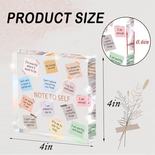 Inspirational Desk Decoration - 4x4" Acrylic with Inspirational Quotes, Perfect for Dorms and Offices, Daily Positive Affirmations, Therapist Room Decor, Positive Workspace Sign, and Wellness Gift - Image 2
