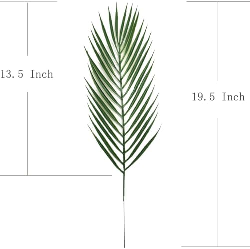 Artificial Palm Leaves Stems Greenery Tropical Palm Leaves 12 Pcs, Faux Monstera Plants for Palm Sunday Flower Arrangement Home Kitchen Table Decor, Wedding Birthday Party Indoor Outdoor Decoration - Image 5