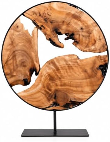 WELLAND Irregular Wood Sculpture, Tabletop Sculpture Collectible Decoration for Home Office Decor (Extra Large) - Image 5
