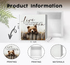 Rustic Bear Sign - Live Like Someone Left The Gate Open Wooden Box Signs, Bear Decorations For Home, Farmhouse Wood Decoration Home Decor For Desk Table Shelf 5x5 Inch - Image 7