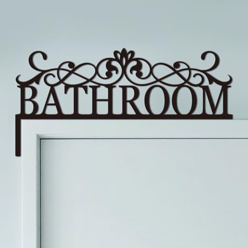 CUTHOLLOW Bathroom Door Topper Sign Metal Wall Art Decor by CUTHOLLOW