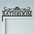 CUTHOLLOW Bathroom Door Topper Sign Metal Wall Art Decor by CUTHOLLOW