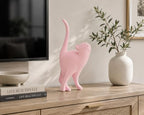 7 Inch Pink Proud Cat Statue - Image 2